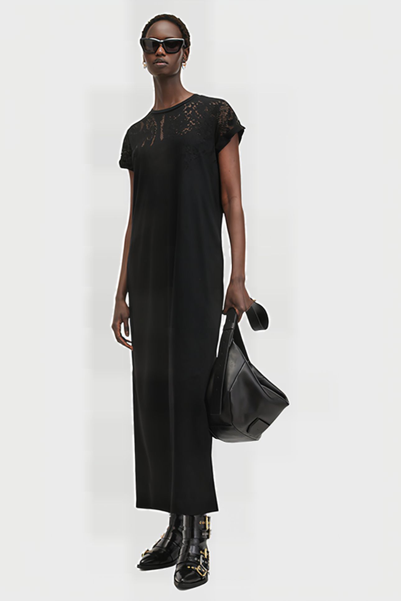 ANNA SNK MAXI DRESS BLACK 4