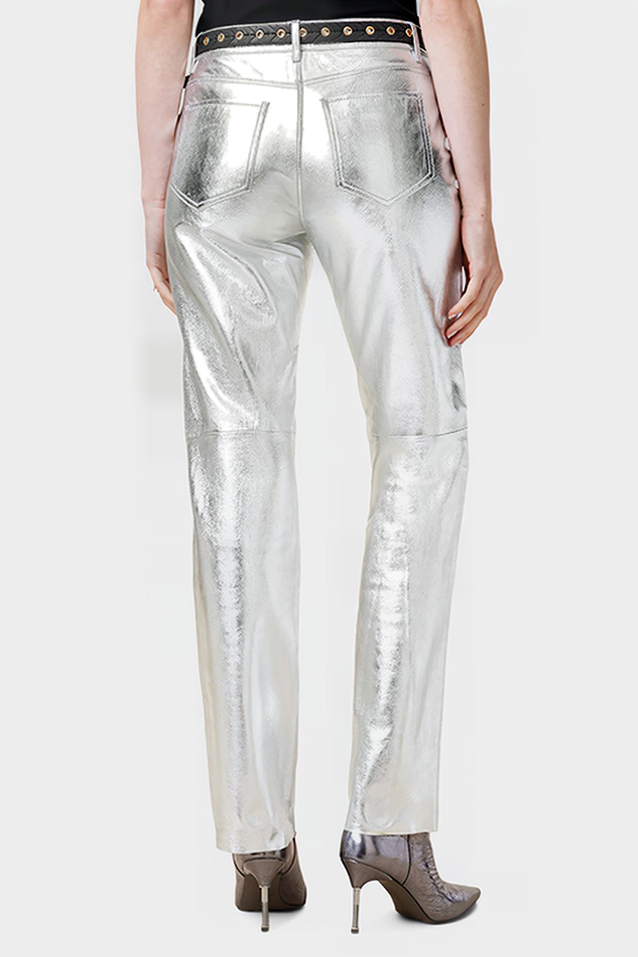 SAIGE FOIL TROUSER SILVER 2