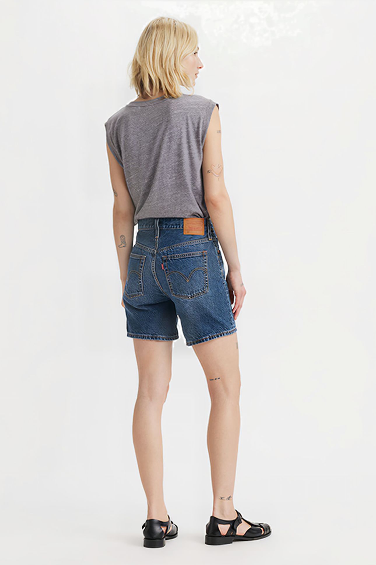 501 MID THIGH SHORT LW CROSSING CANVAS 3