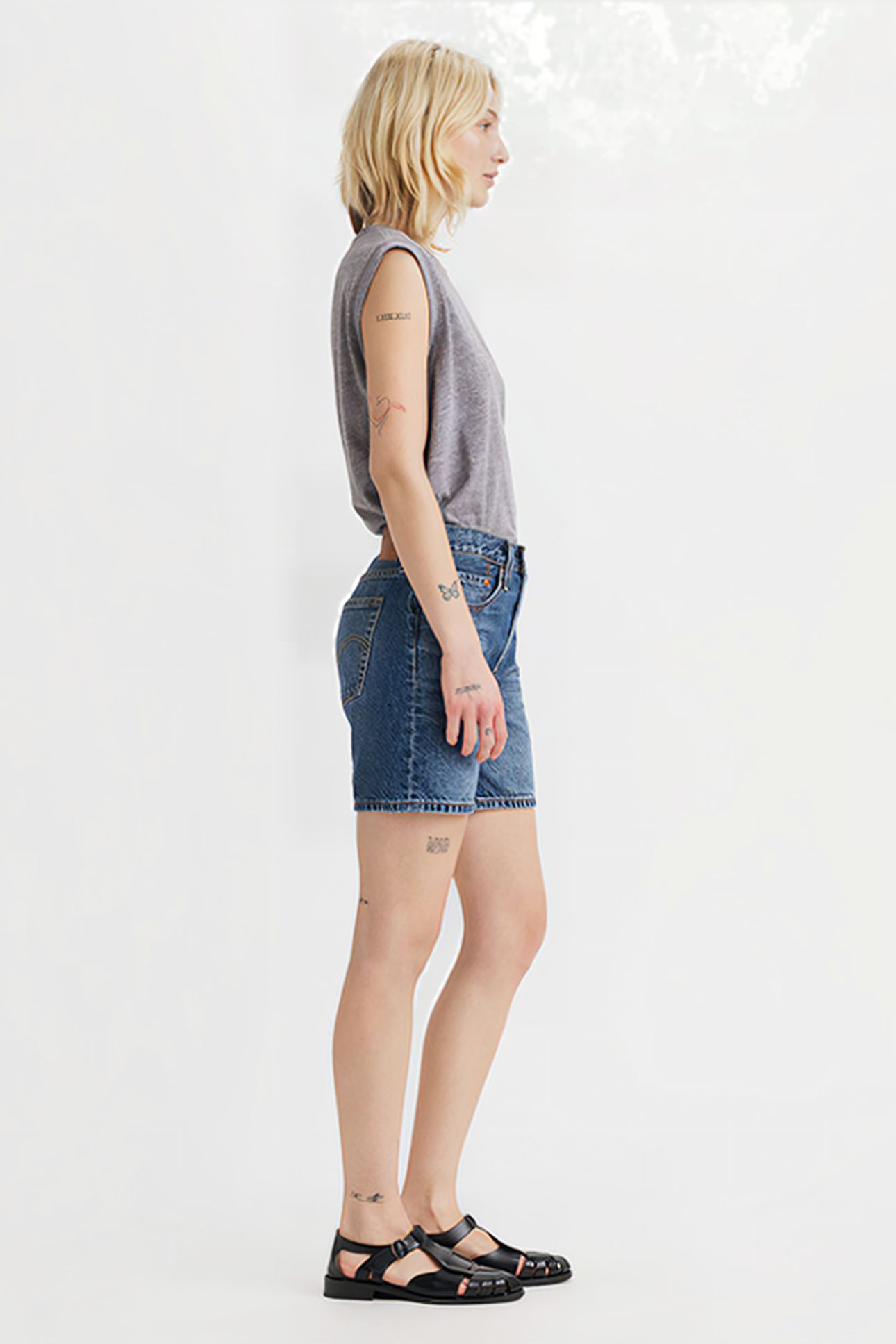 501 MID THIGH SHORT LW CROSSING CANVAS 6