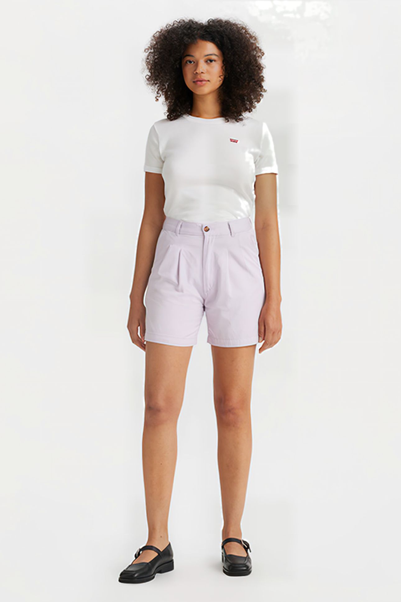 PLEATED TROUSER SHORT LAVENDER BLUE 2