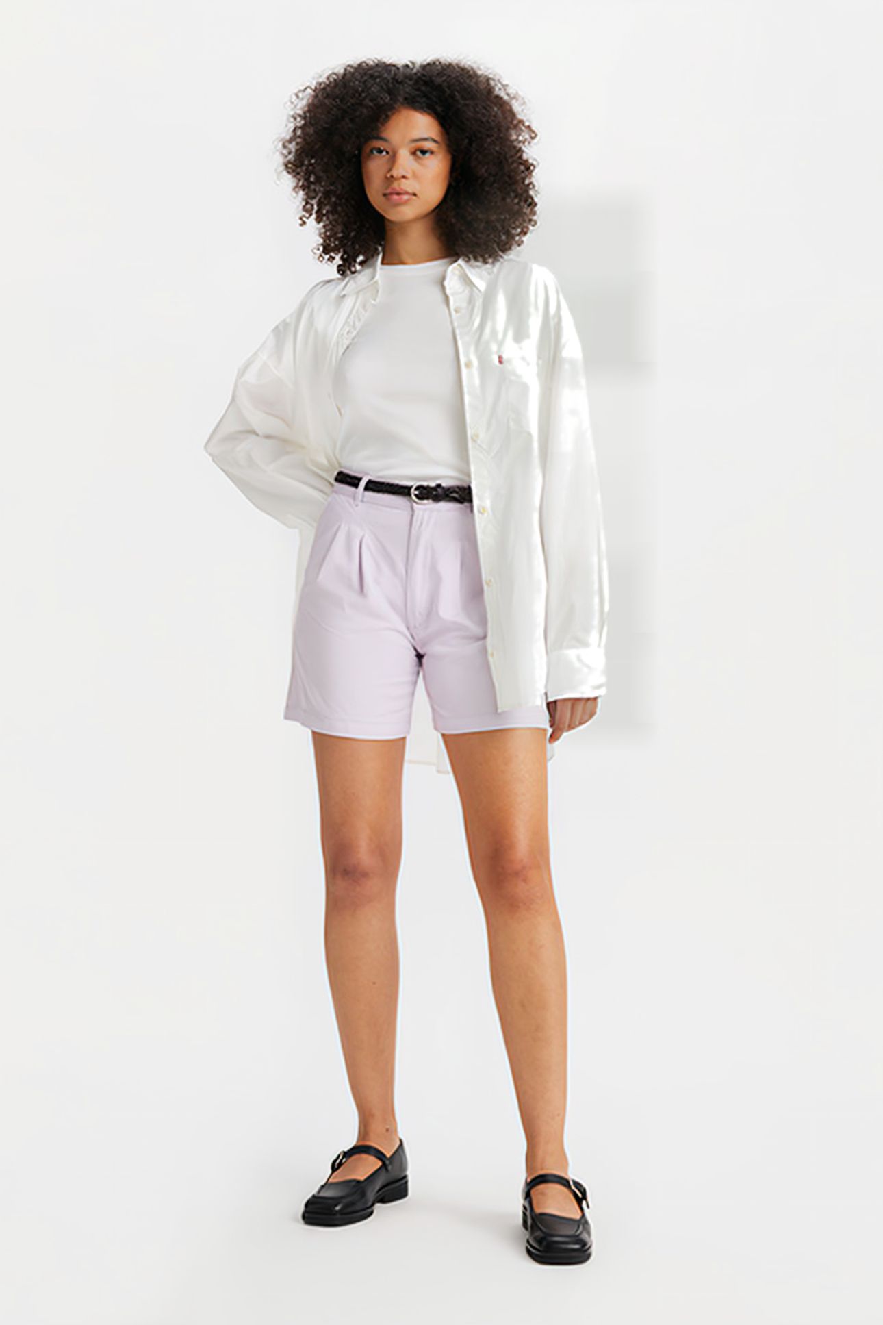 PLEATED TROUSER SHORT LAVENDER BLUE 6