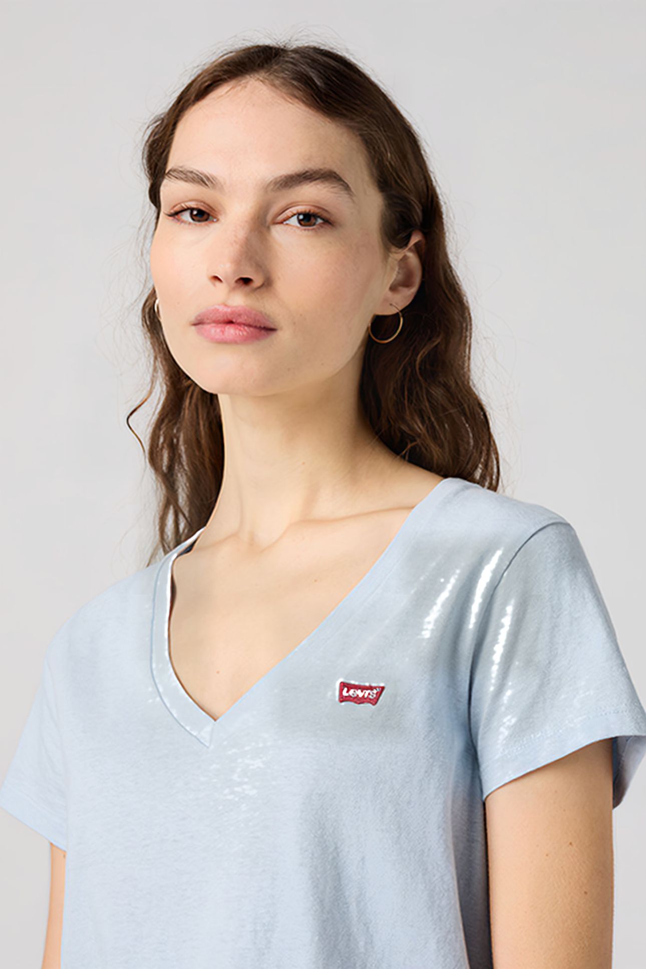 PERFECT SLUB VNECK NIAGARA MIST SLUB 6