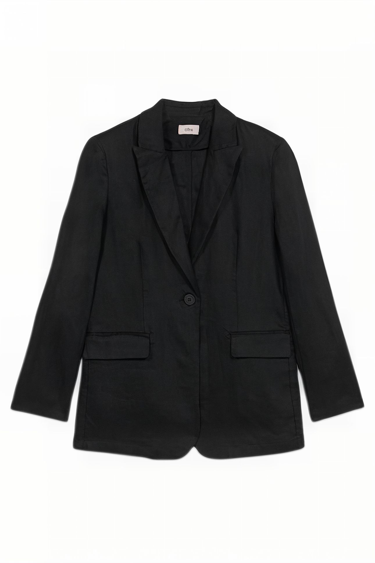 PURE LINEN BLAZER JACKET BLACK 3