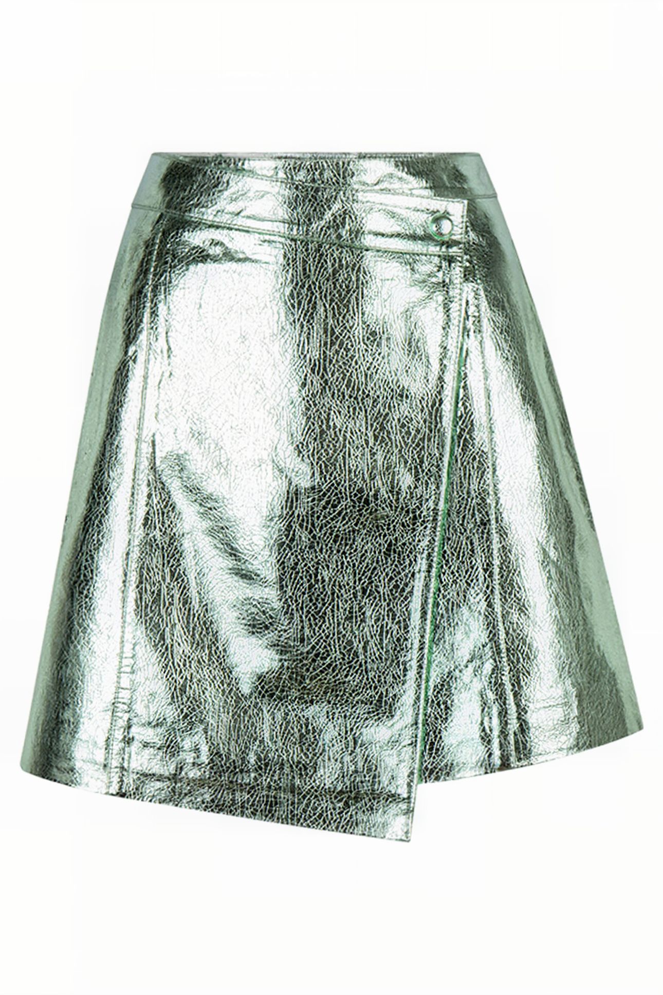 MEADOW METALIC LEATHER SKIRT PISTACHIO 8