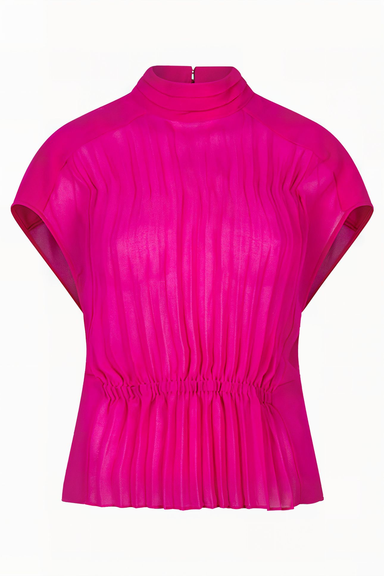 PENELOPE GATHERED DETAIL TOP HIBISCUS PINK 10