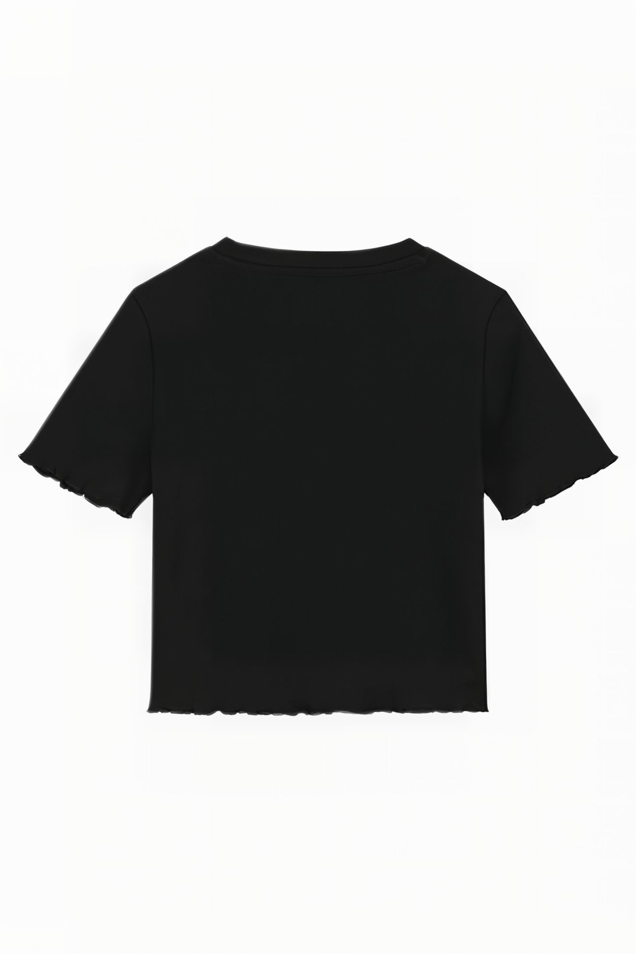 LETTUCE RIB T-SHIRT BLACK 2
