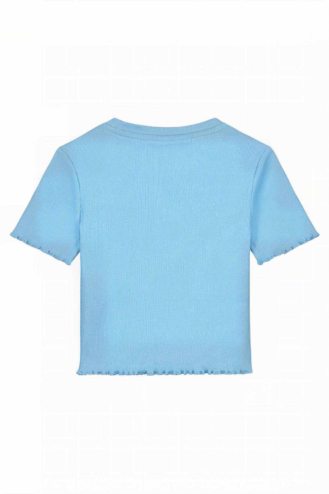 LETTUCE RIB T-SHIRT ATLAS BLUE 2
