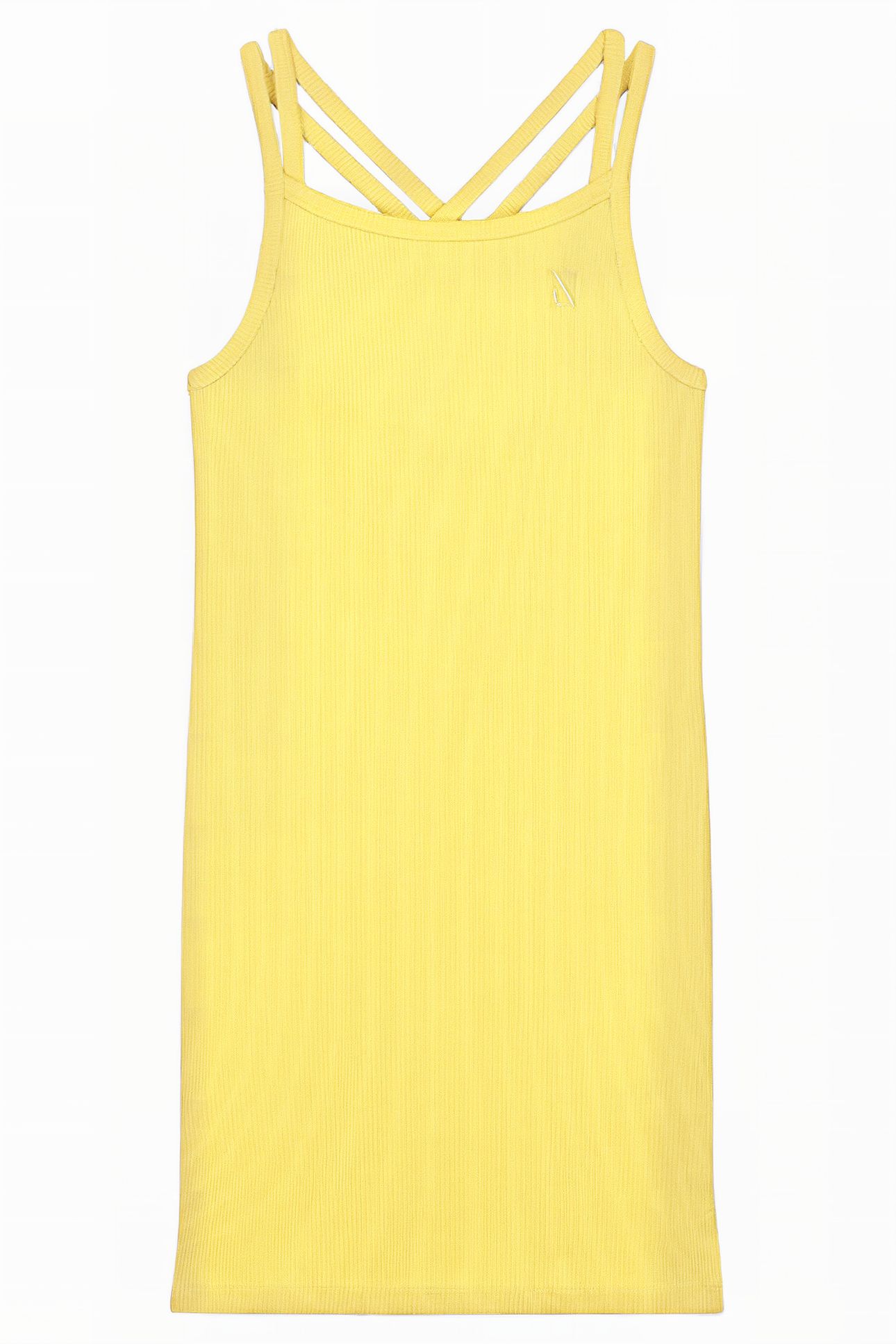 RIB DRESS SOFT YELLOW 1