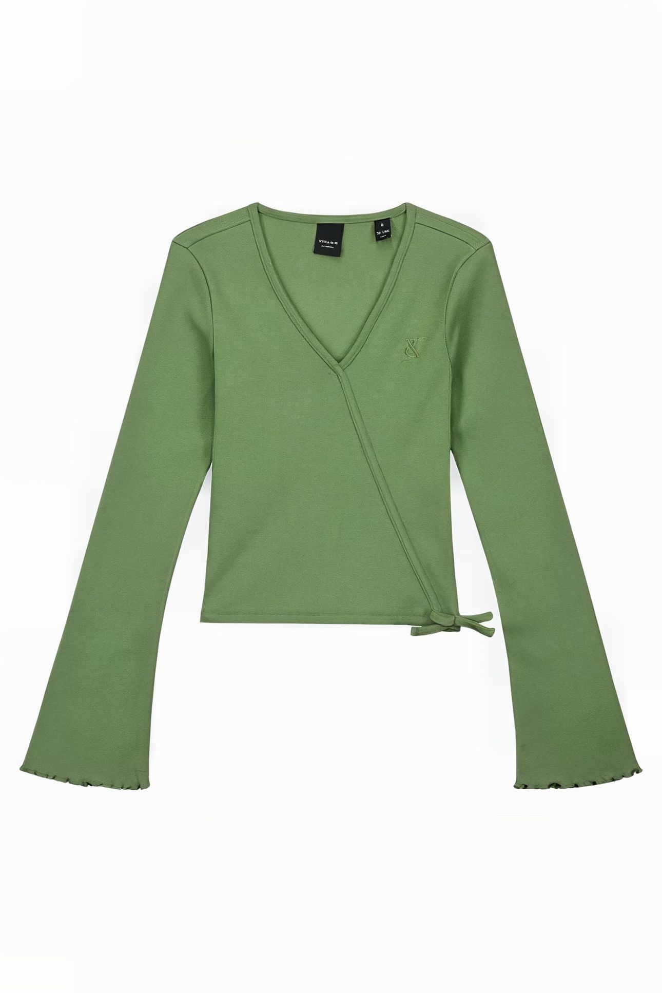 LETTUCE V-NECK FERN GREEN 1