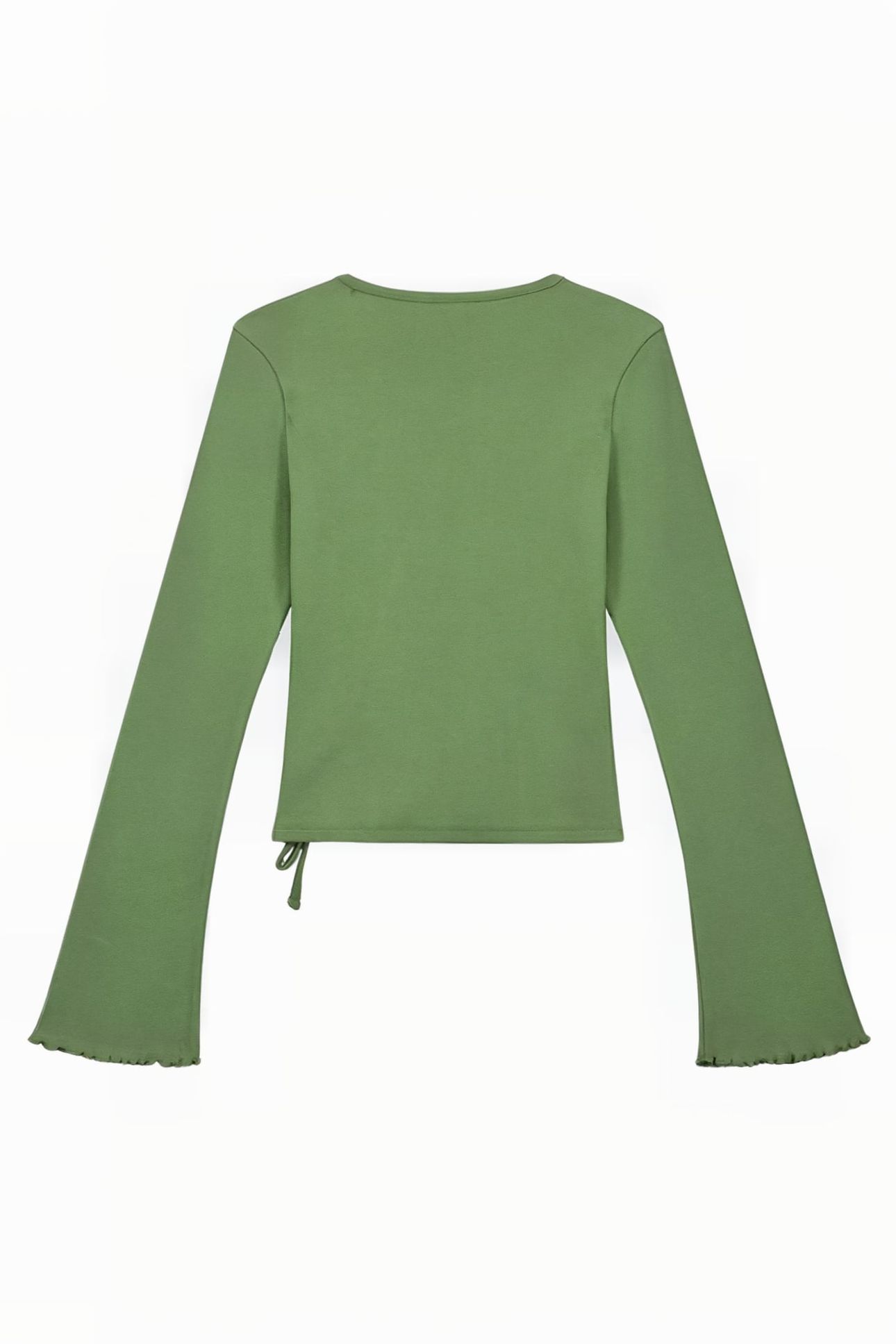 LETTUCE V-NECK FERN GREEN 2