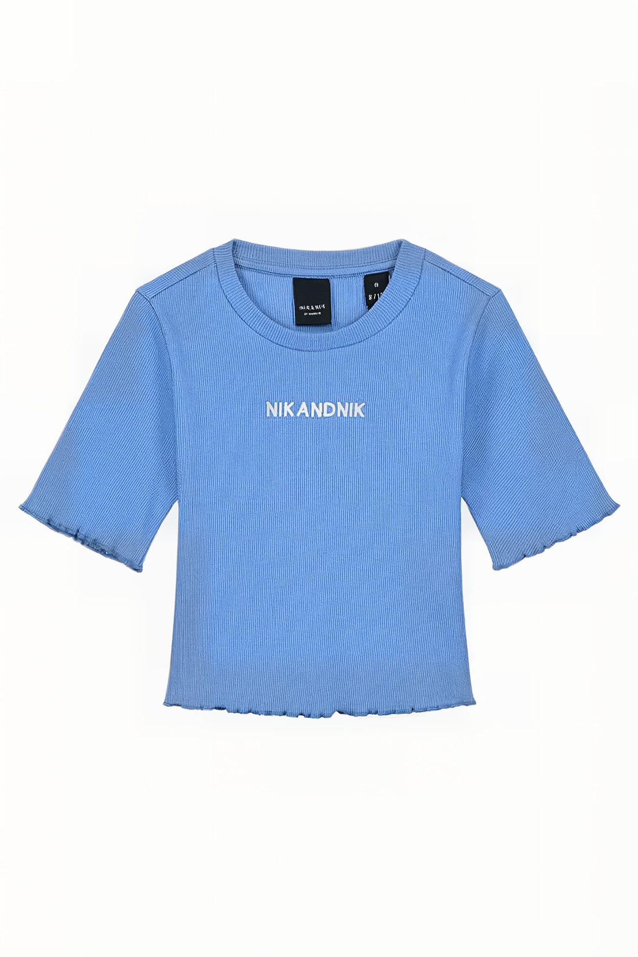 LETTUCE RIB SHIRT MEDIUM BLUE 1