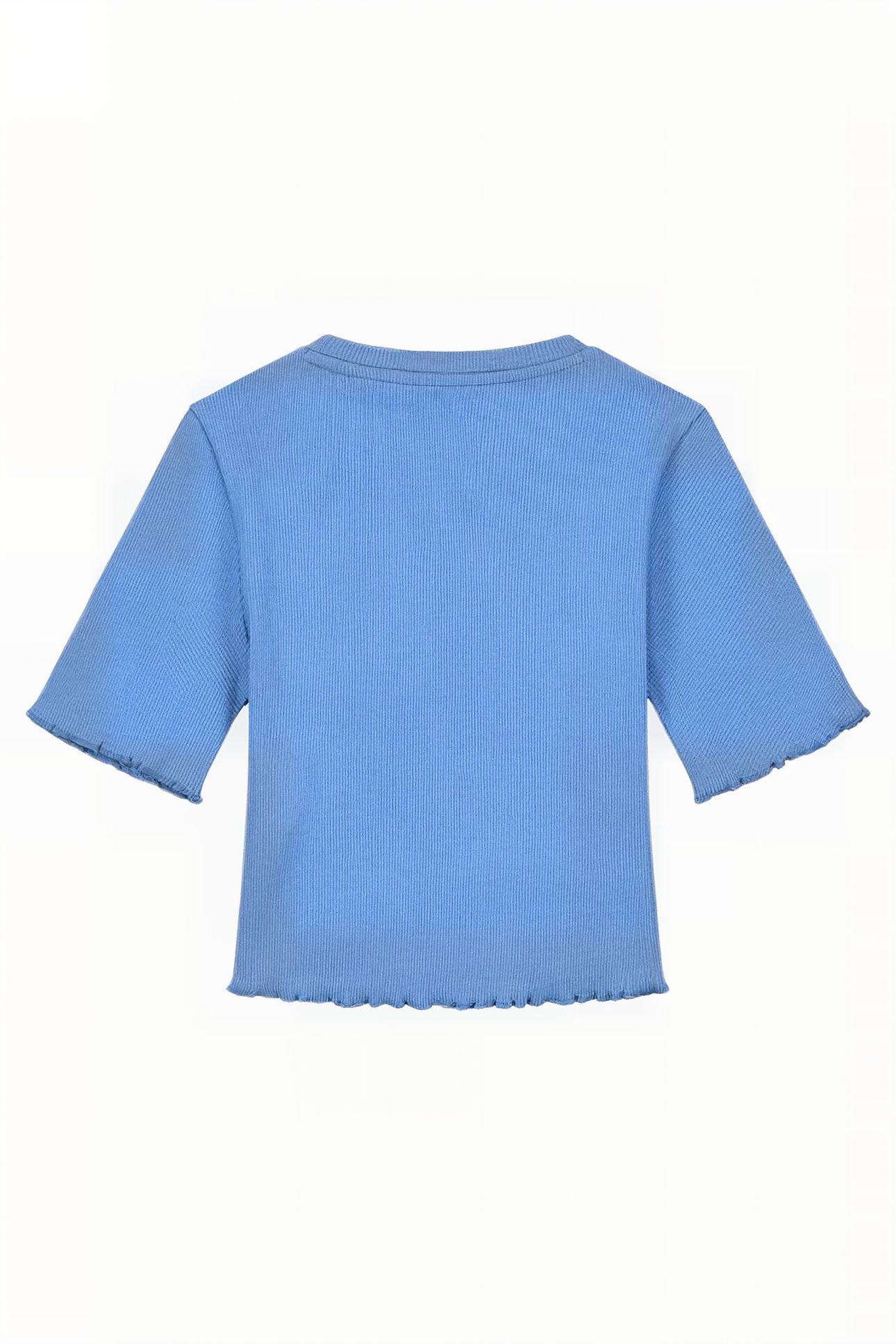 LETTUCE RIB SHIRT MEDIUM BLUE 2