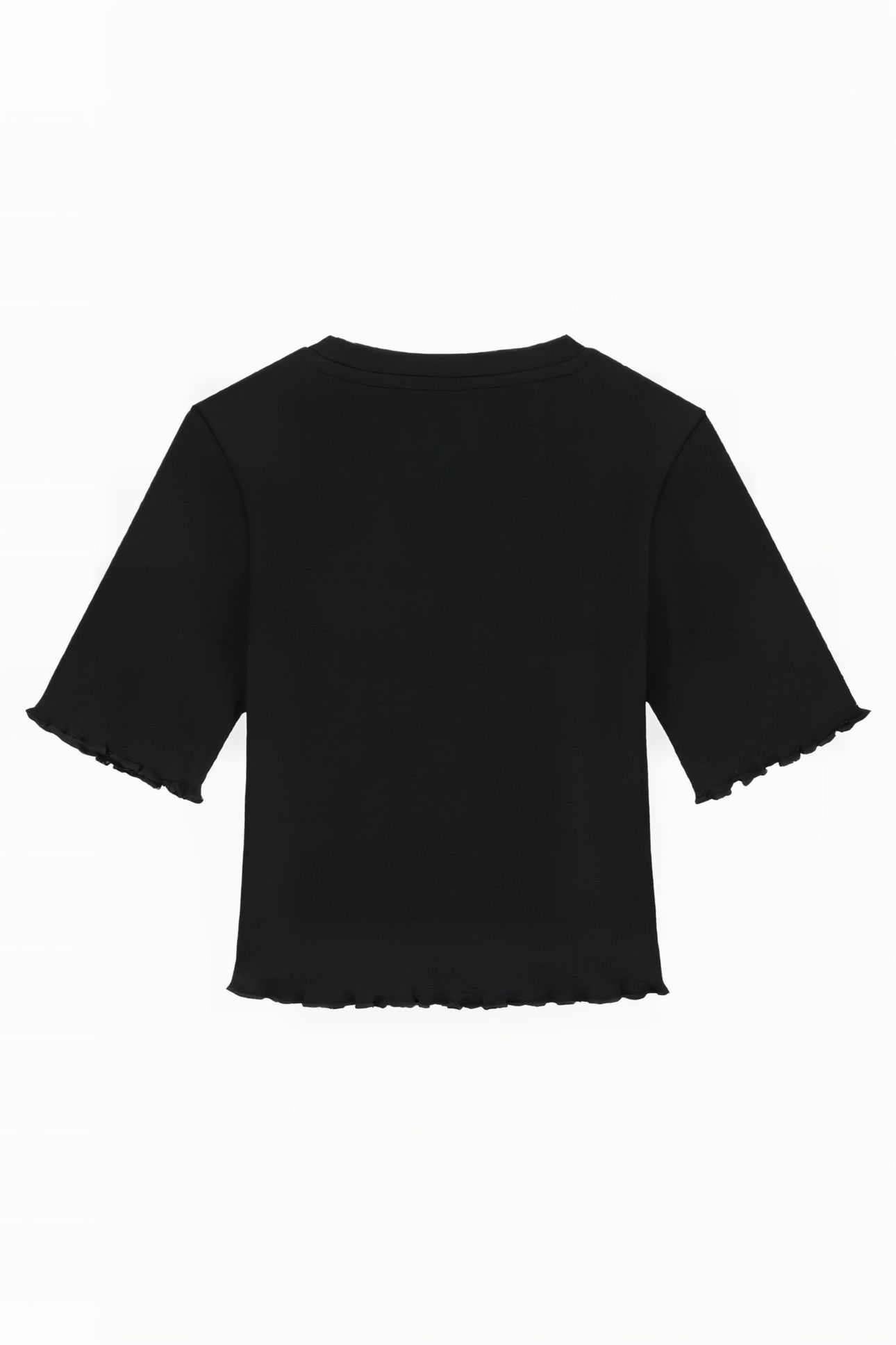 LETTUCE RIB SHIRT BLACK 2