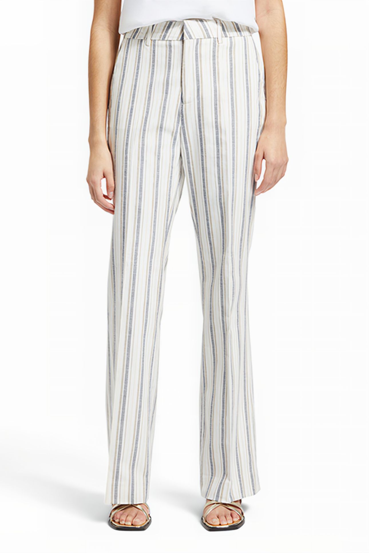 VIOLET LUREX LINEN BLEND PANT LUREX LINEN STRIPE 1