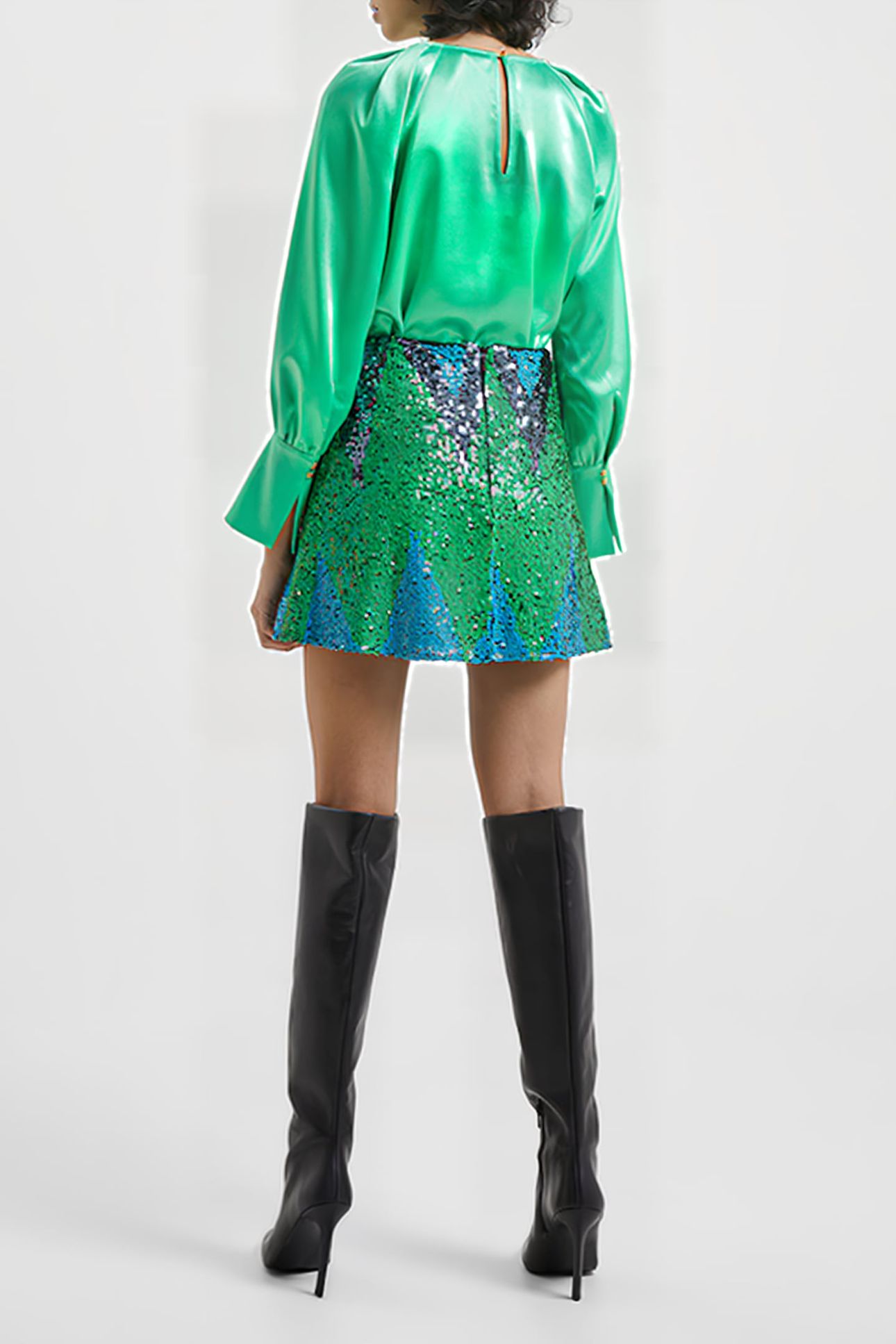 ADORA SATIN TOP GREEN MINERAL 3