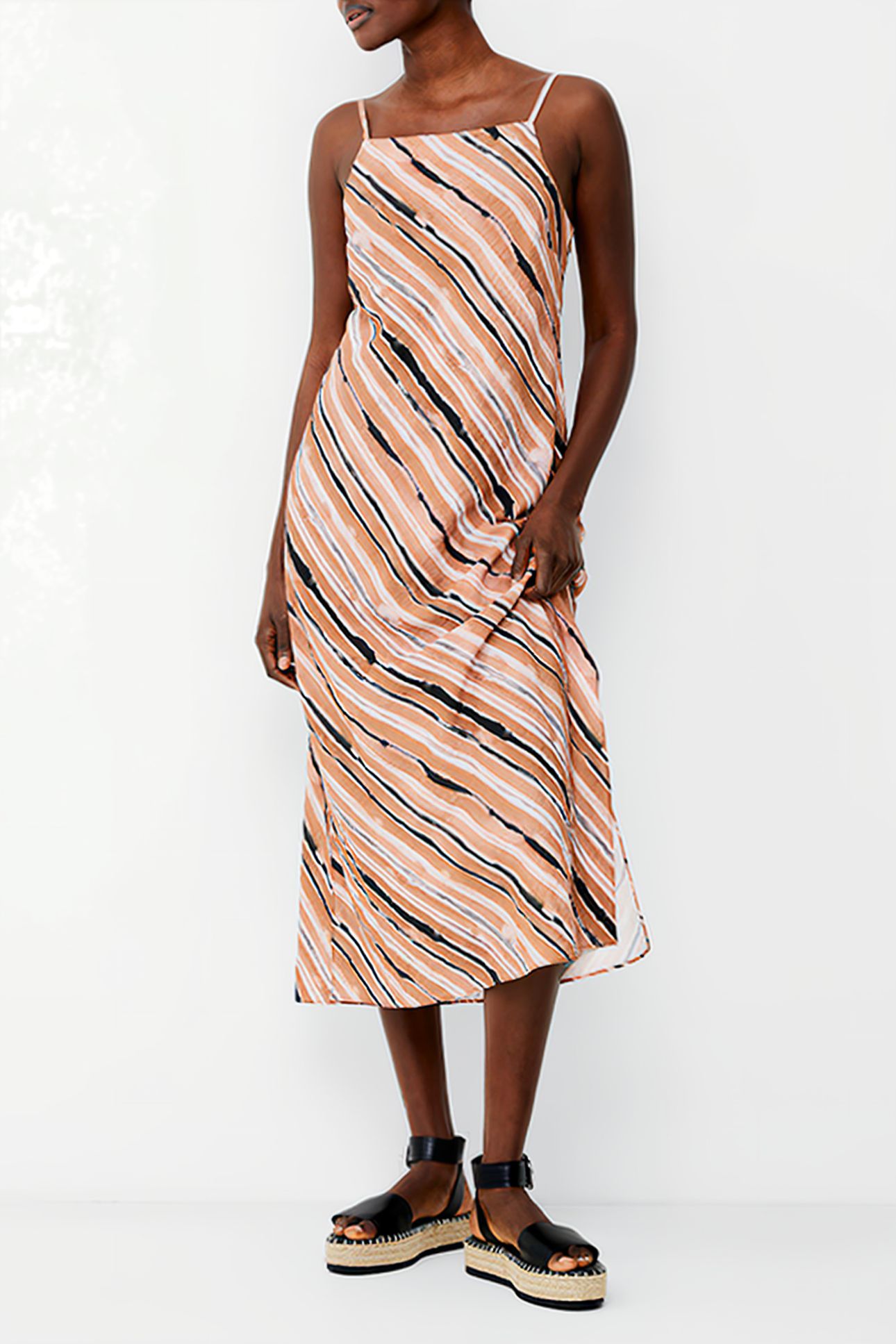 GAIA FLAVIA TEXTURED DRESS MOCHA MOUSSE 1