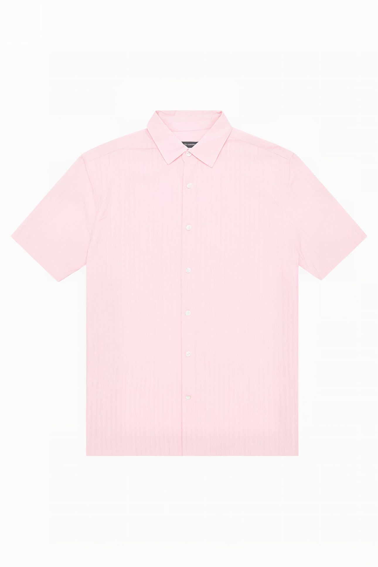 SS SEERSUCKER CHECK SHIRT SILVER PINK 1