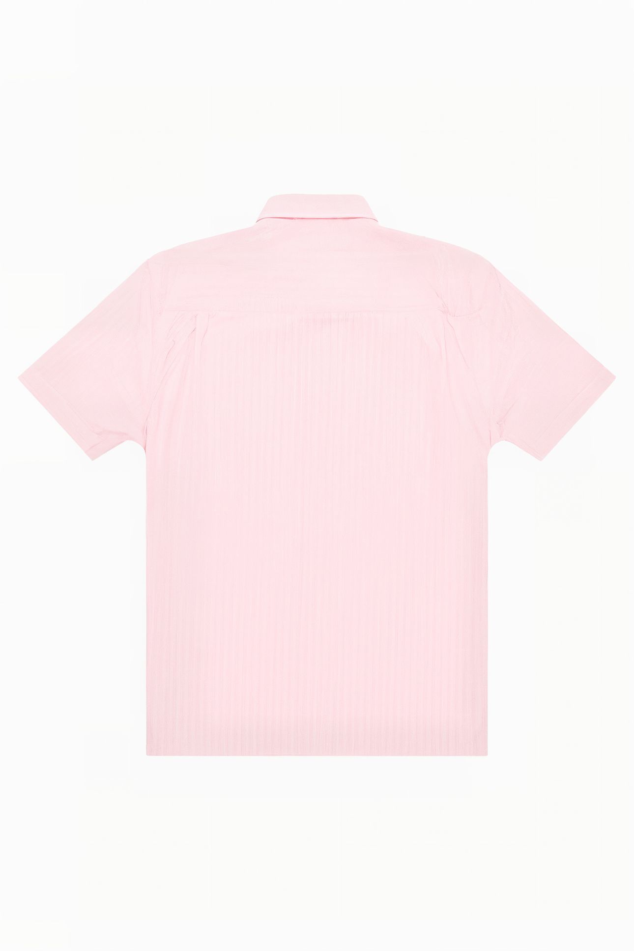 SS SEERSUCKER CHECK SHIRT SILVER PINK 2