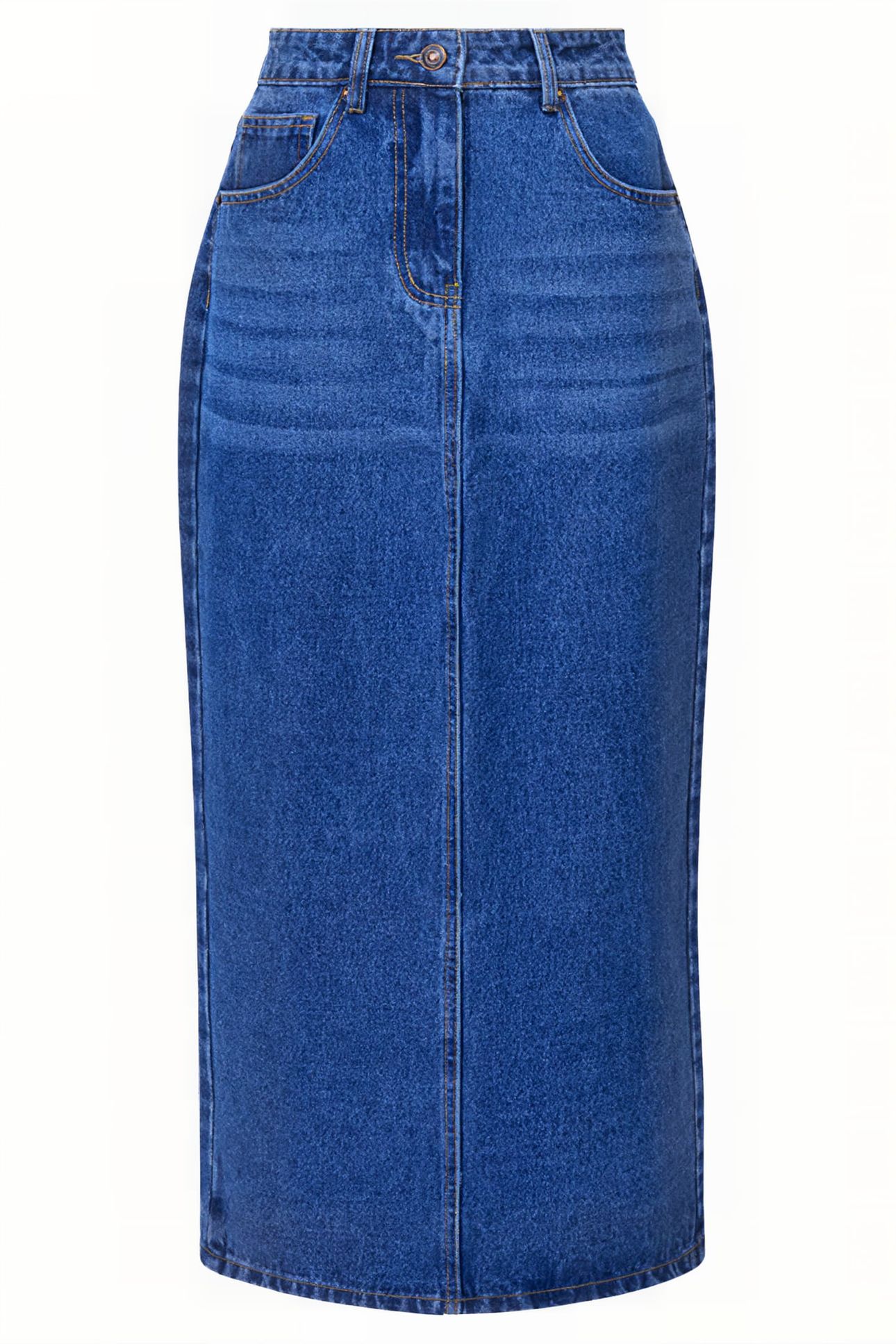 DENIM MIDI BACK SPLIT SKIRT VINTAGE 1