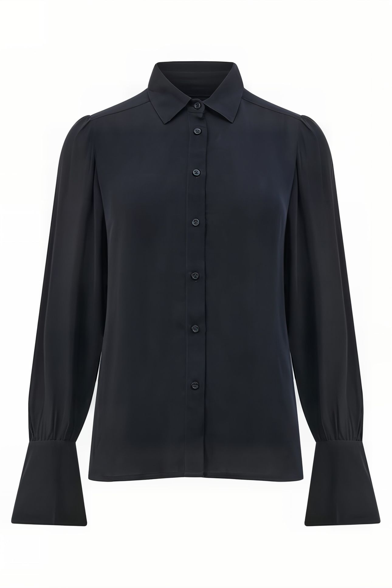 CREPE SHIRT L/S BLACK 1