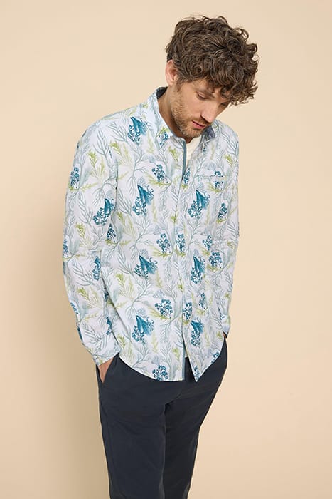 CRAB PRINTED SHIRT WHITE PRINT 1