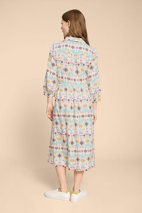 HAYDEN LINEN BLEND SHIRT DRESS NATURAL PRINT 2