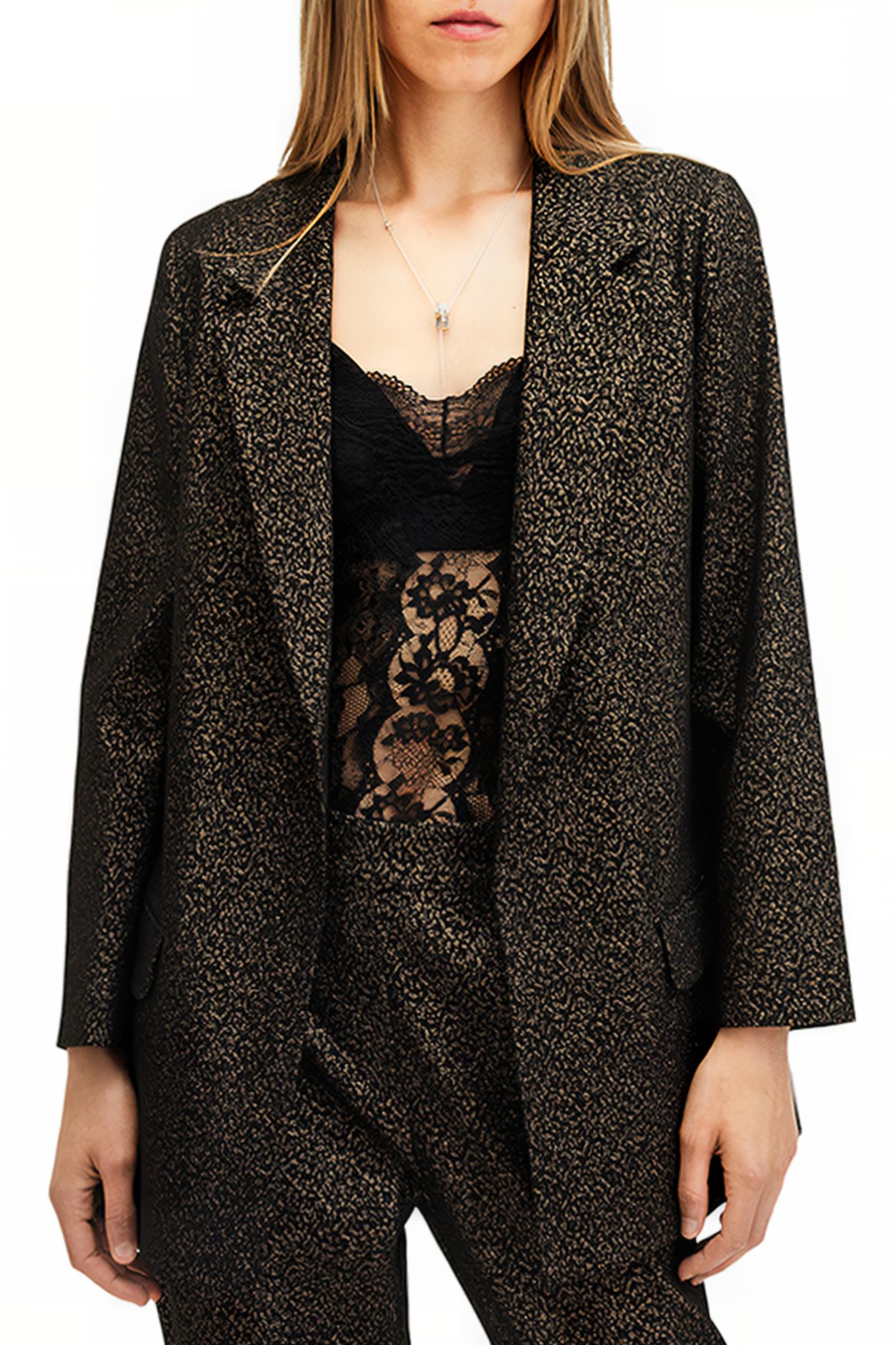 ALEIDA LUX BLAZER BLACK/GOLD 1