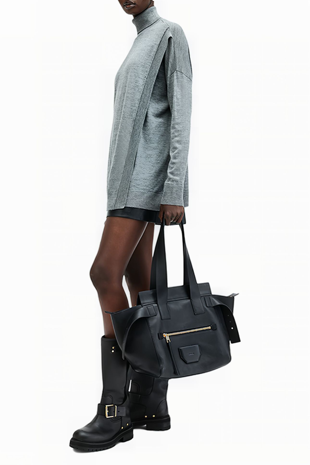 BERN WRAP JUMPER GREY MARL 6