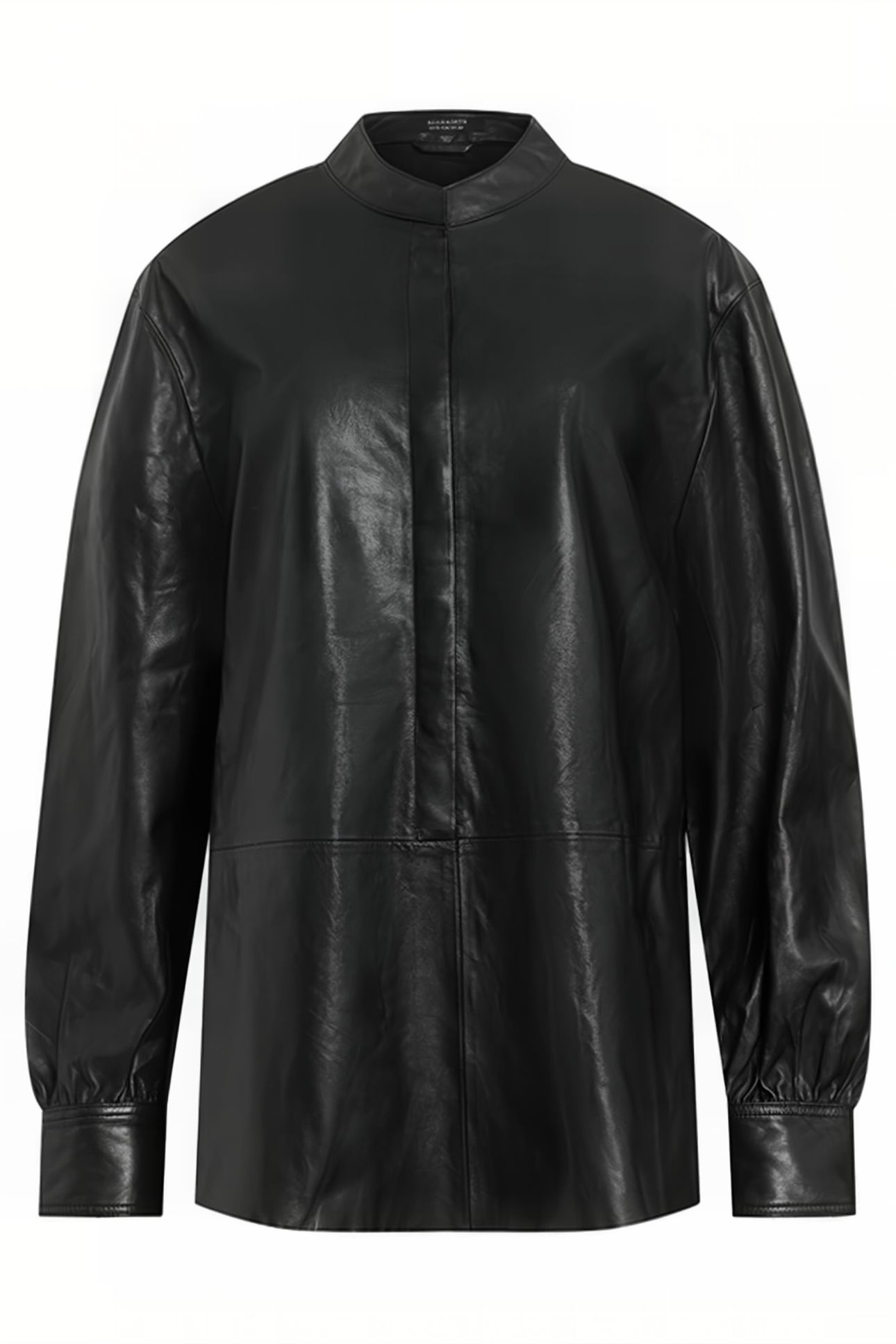 SARA LEATHER SHIRT BLACK 4