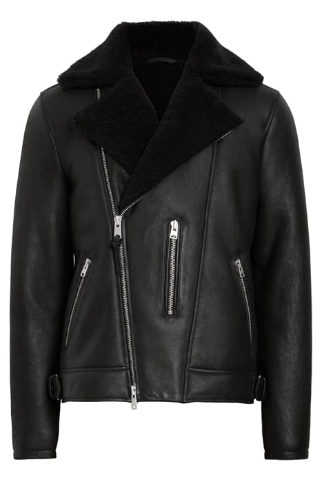 XENA SHEARLING BIKER BLACK/BLACK 4