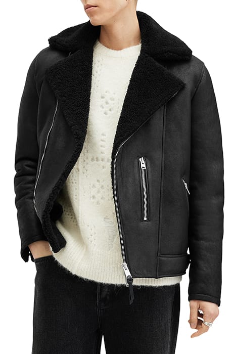 XENA SHEARLING BIKER BLACK/BLACK 1