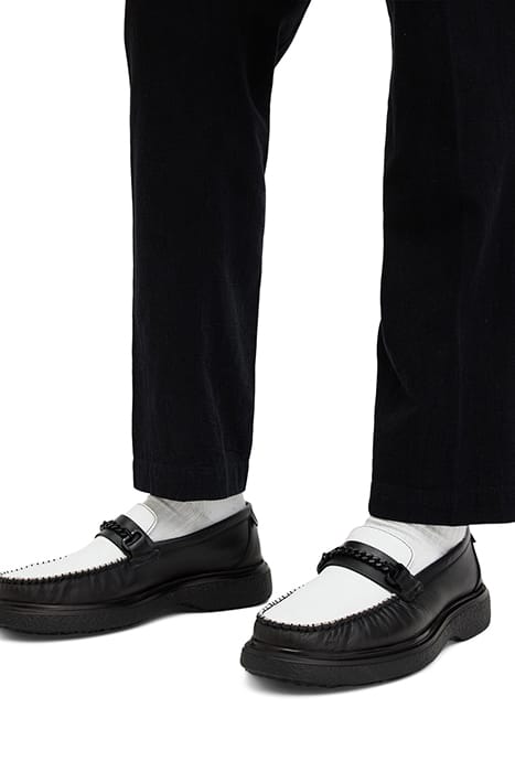 GIBBS CHAIN LOAFER BLACK/WHITE 3