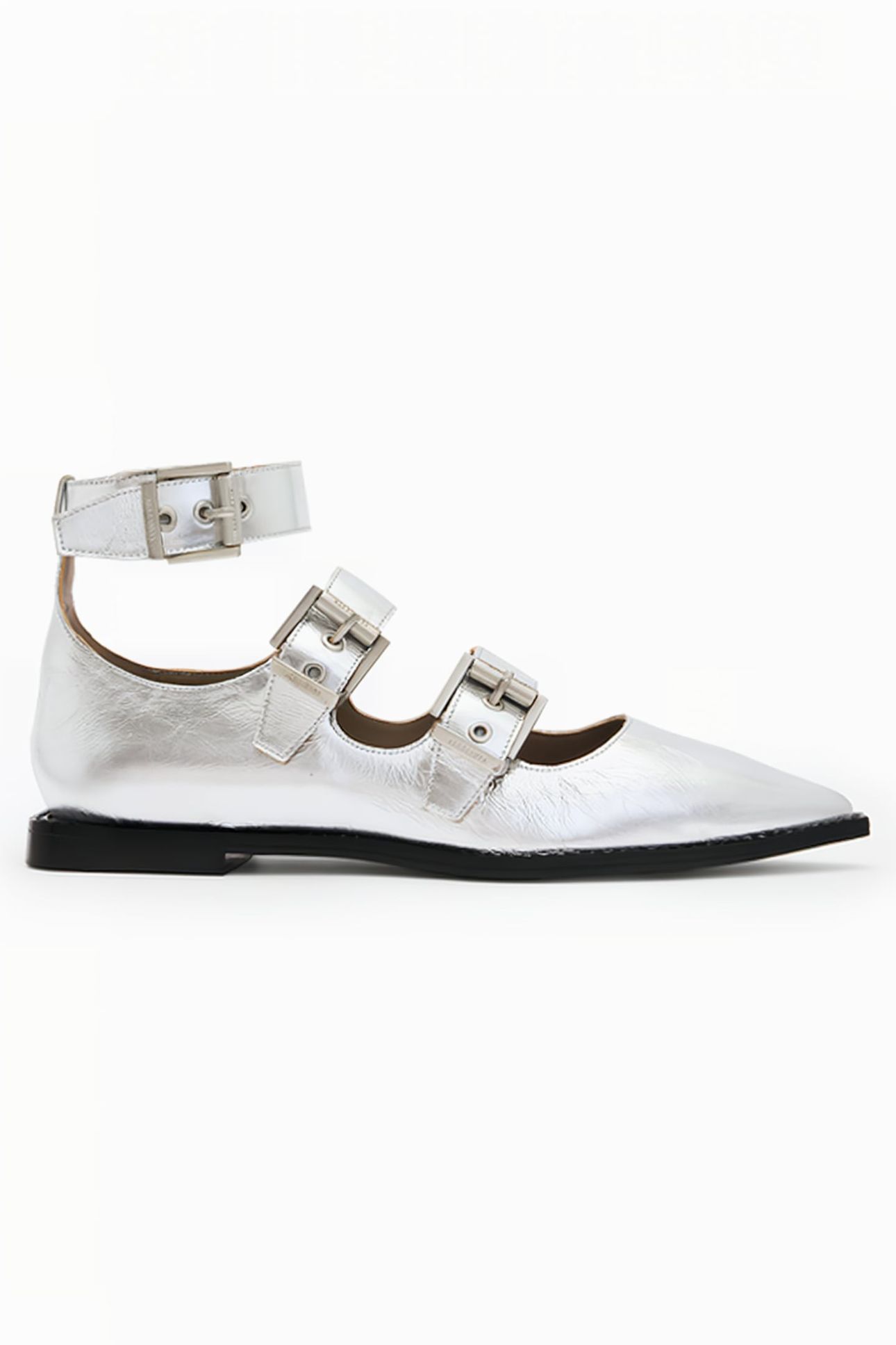 SUSAN BUCKLE SHOE SILVER 1