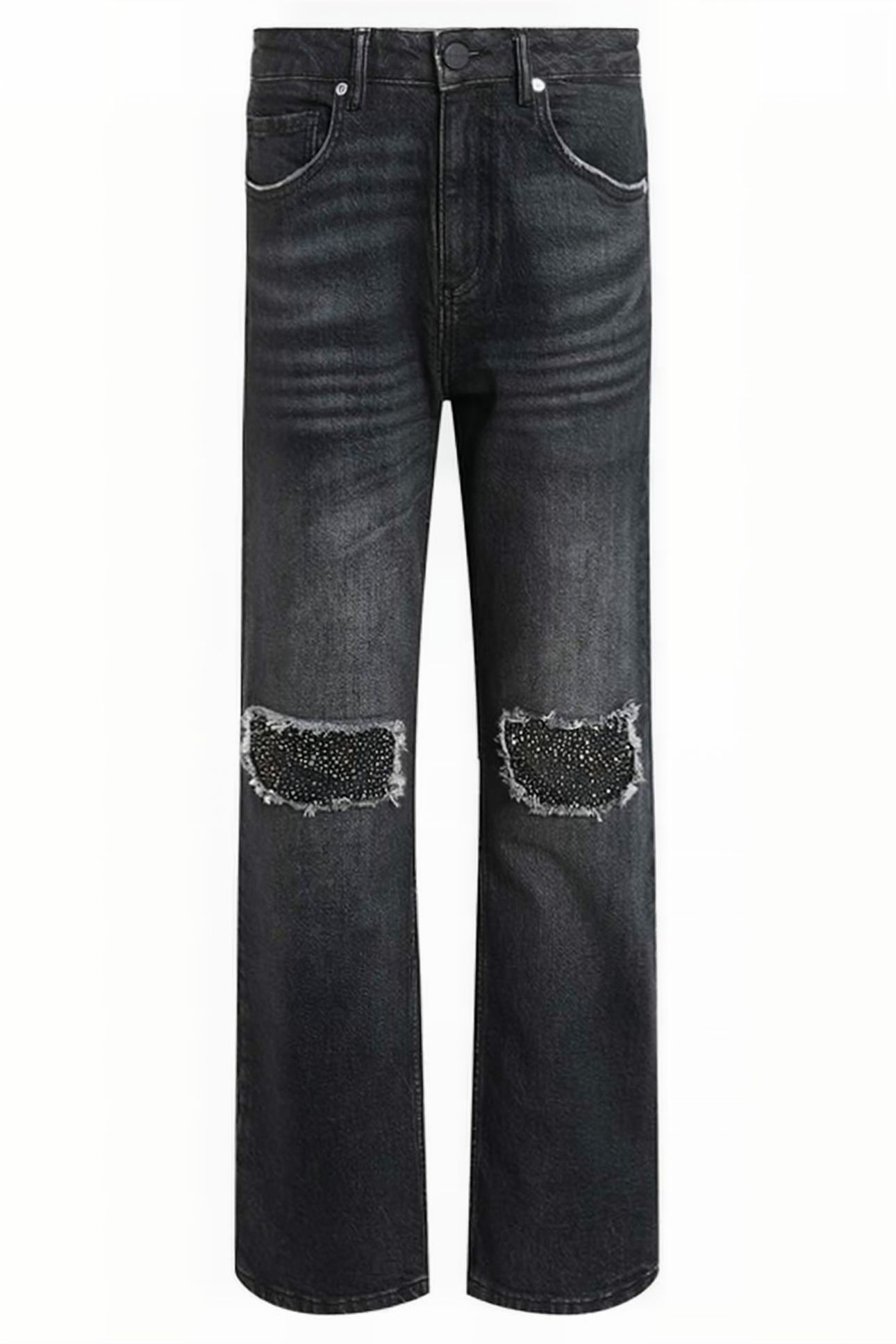 IDA CROPPED EMB JEAN BLACK 5