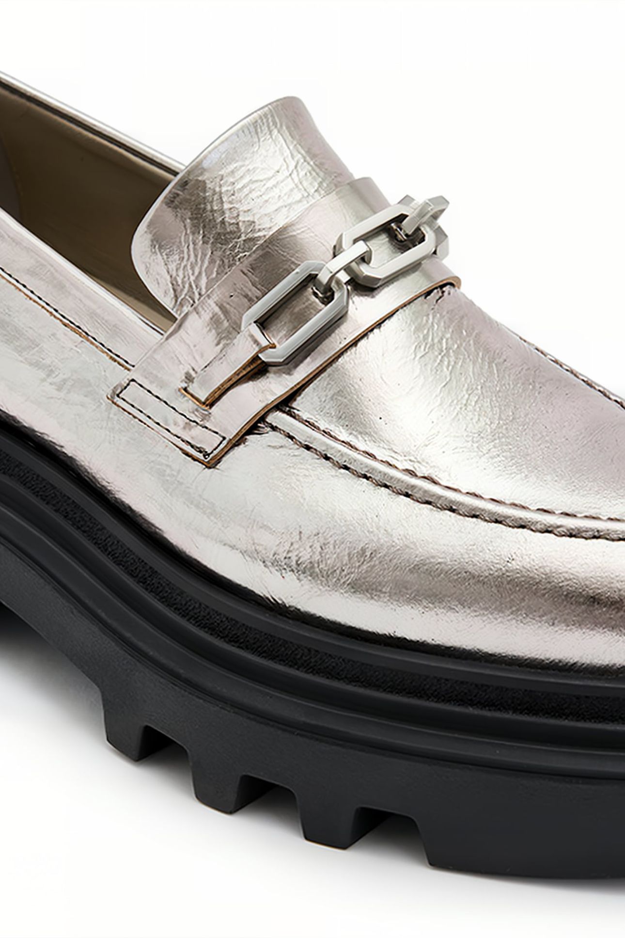 ALEXIA CHAIN LOAFER GUNMETAL GREY 6