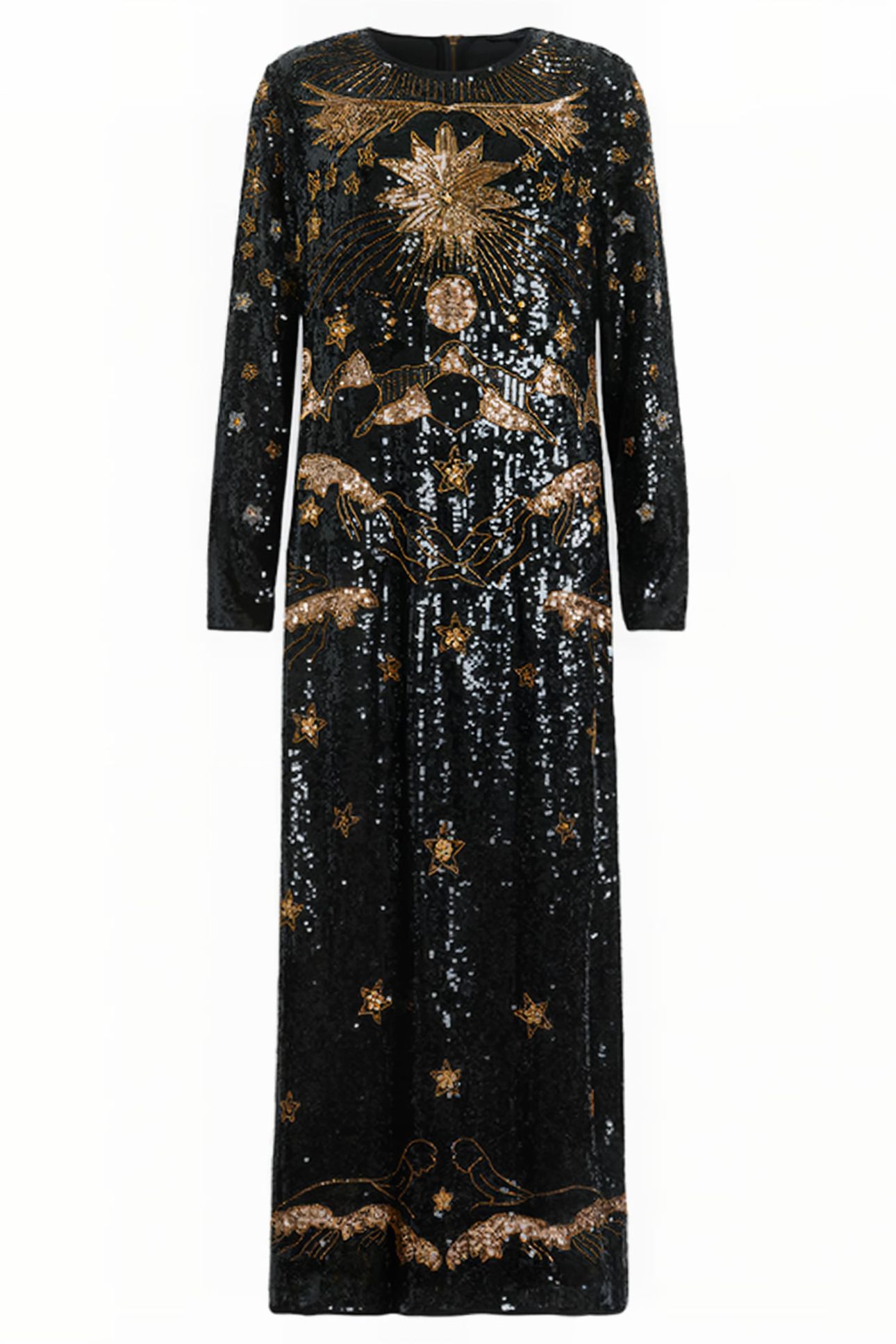 NOUSHKA MAXI DRESS BLACK/GOLD 3