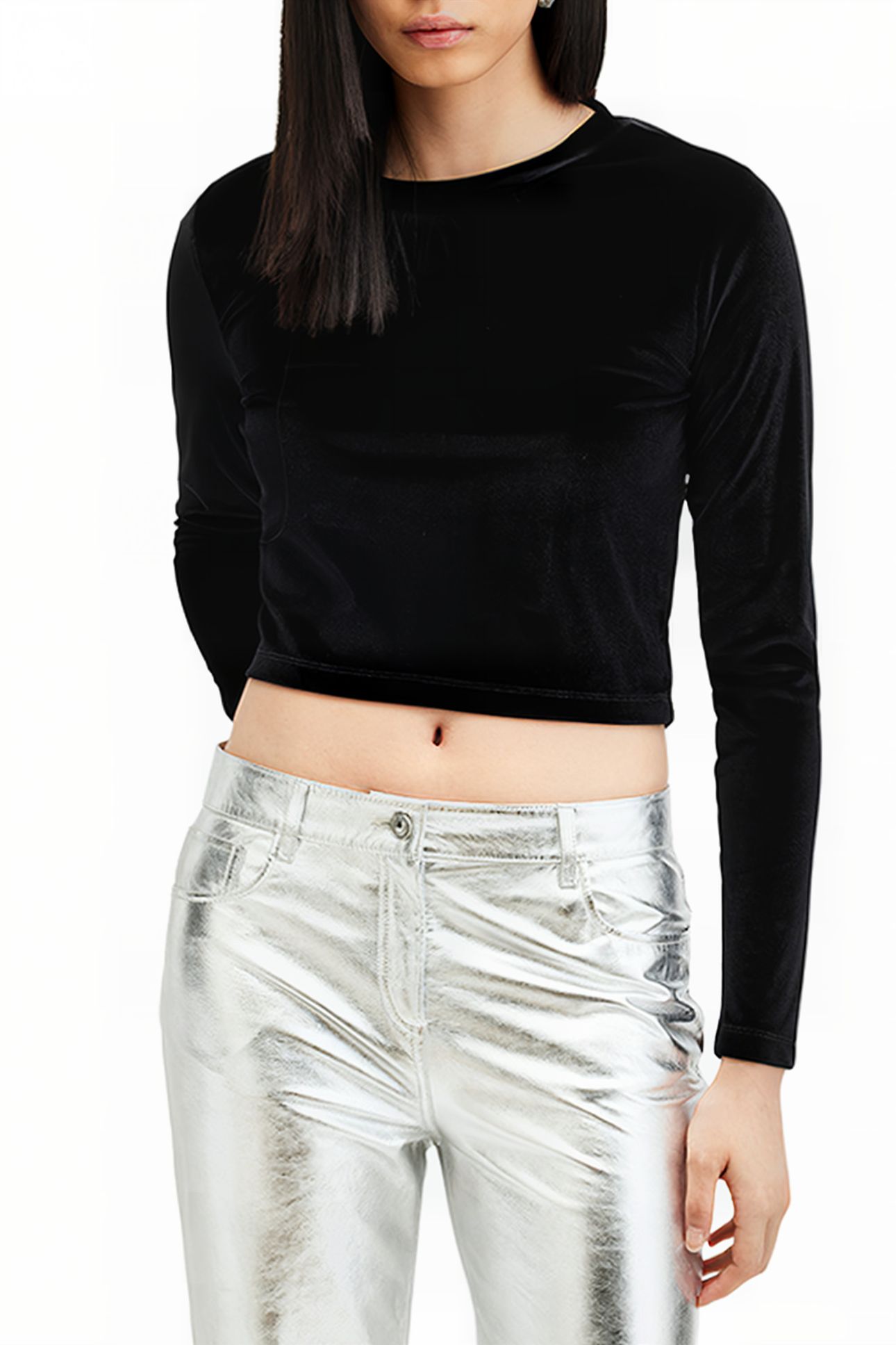 REGINA VELVET TOP BLACK 1