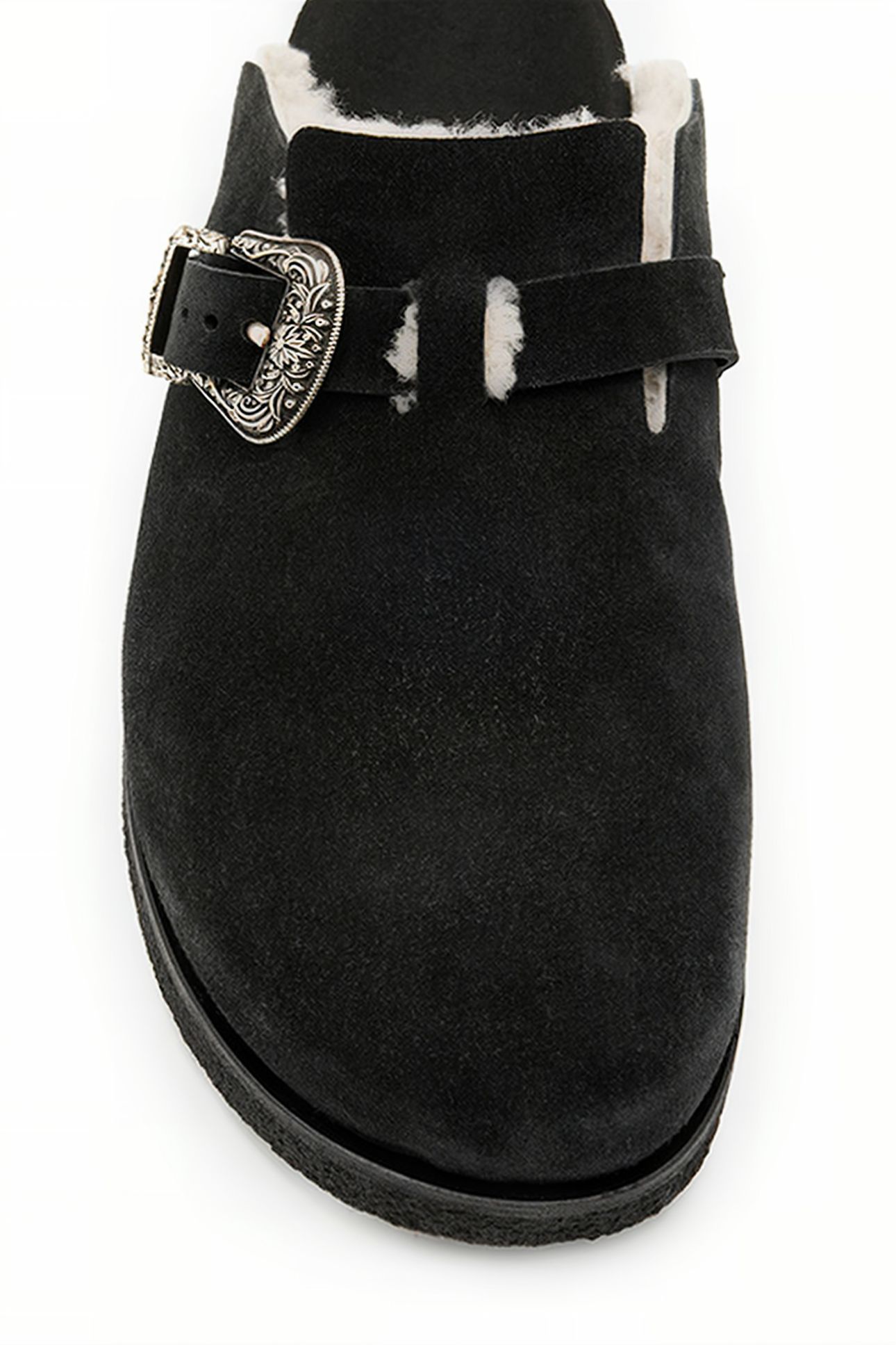 CARLO SHEARLING MULE BLACK 7