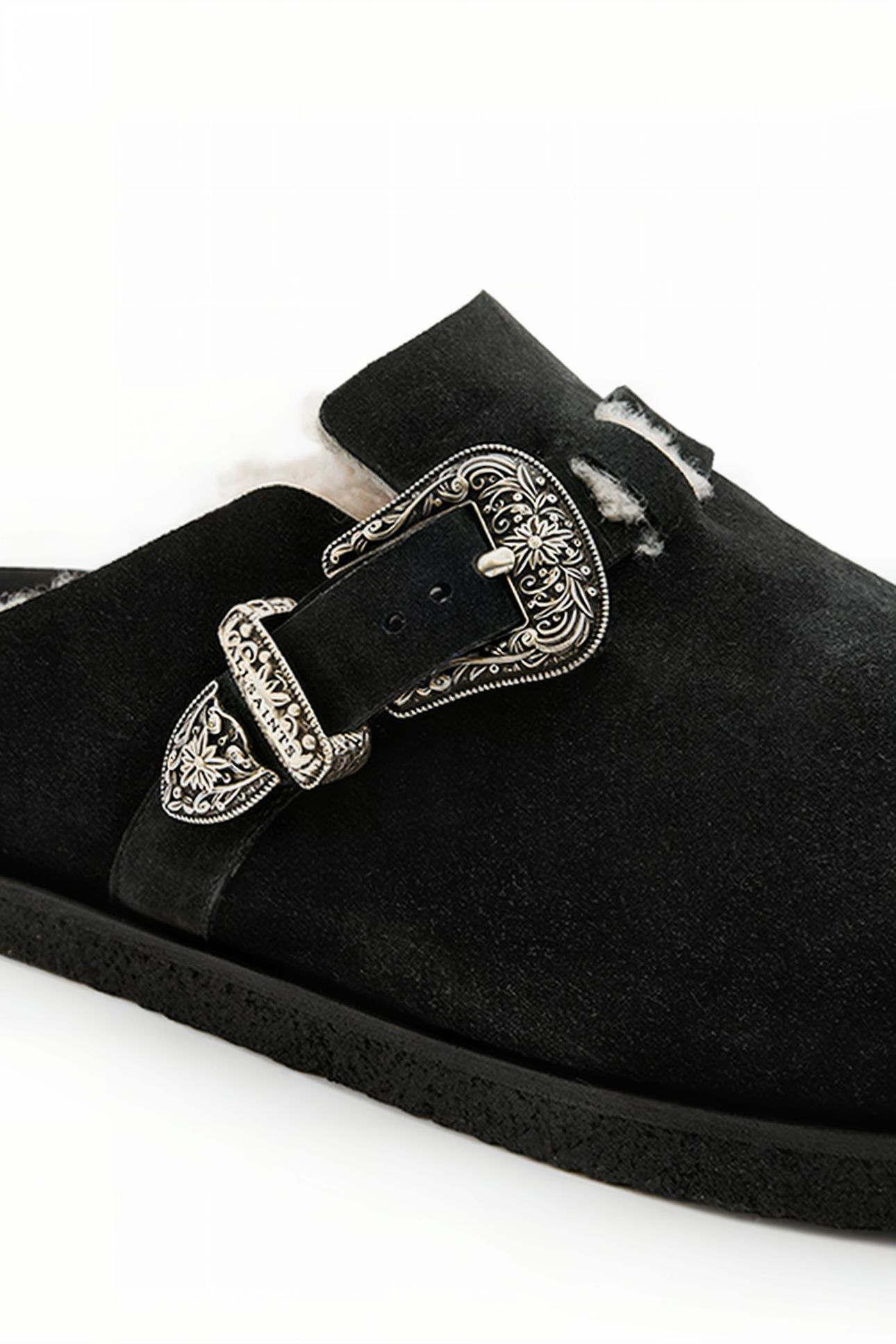 CARLO SHEARLING MULE BLACK 8