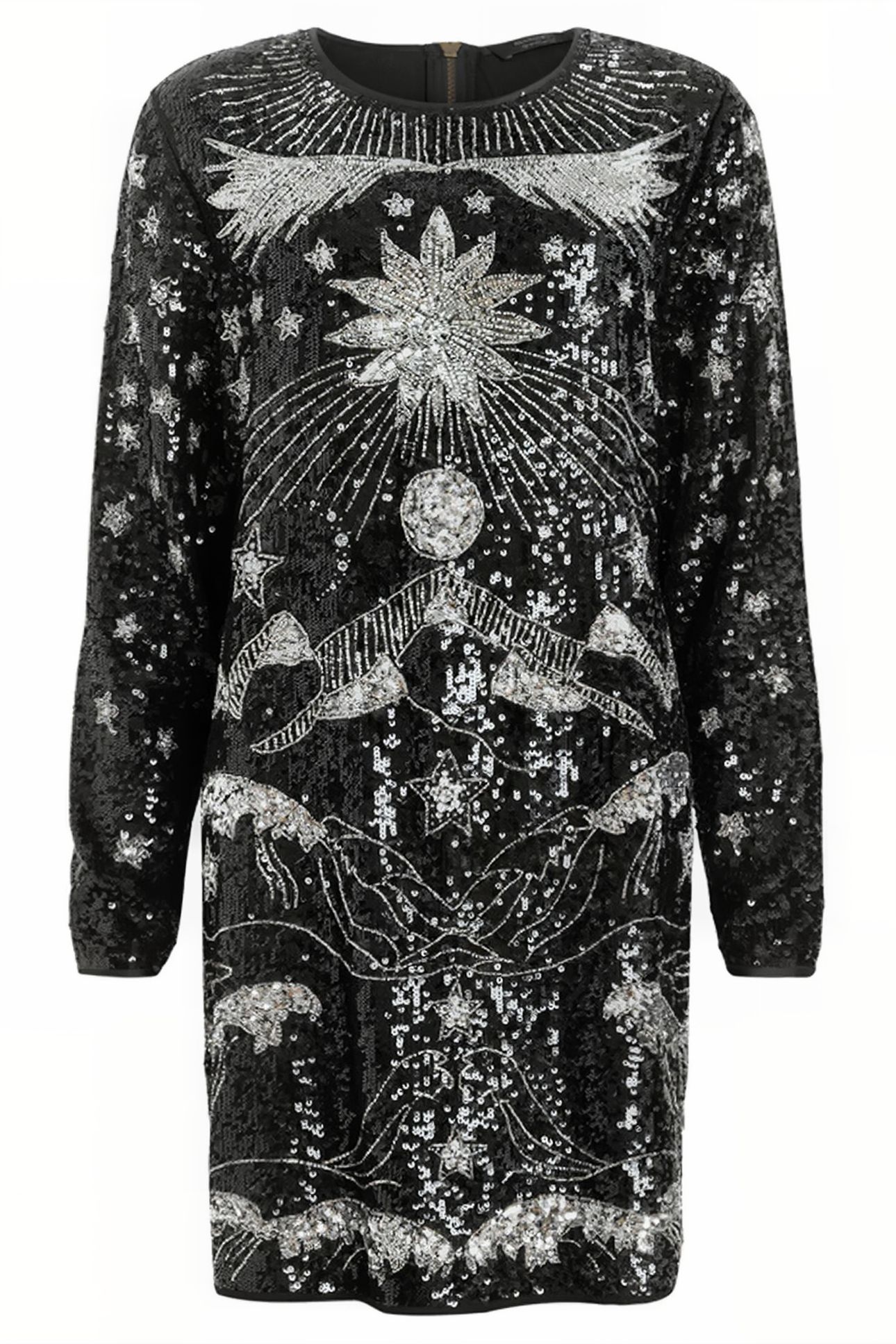 NOUSHKA EMB DRESS BLACK/SILVER 4