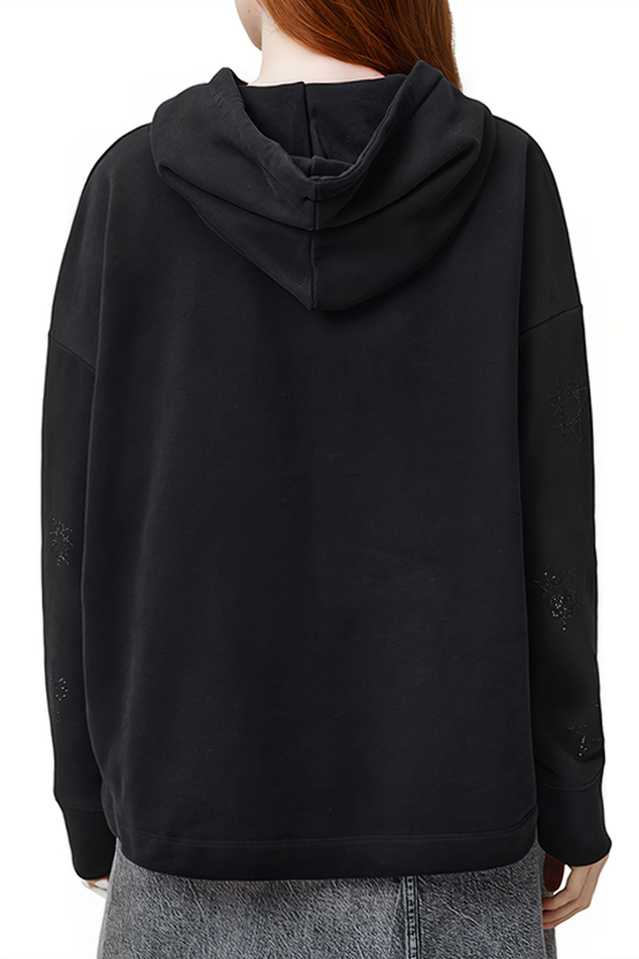 ETIE EMB ROSE HOODY BLACK 2