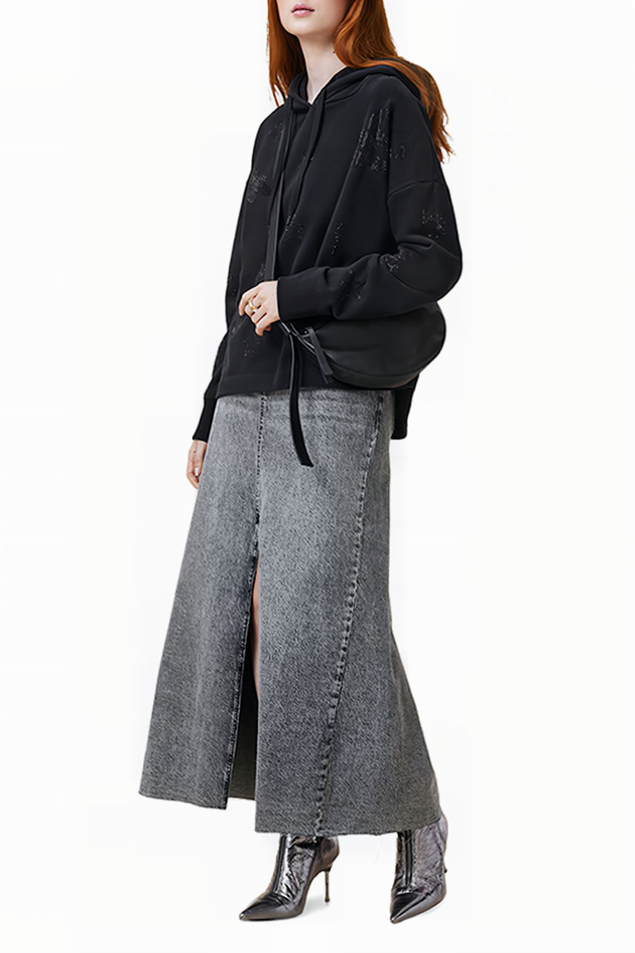 ETIE EMB ROSE HOODY BLACK 4