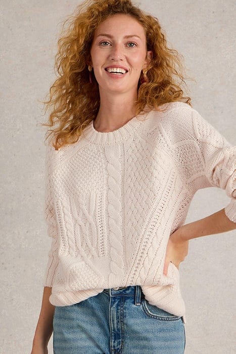 PATCHWORK CABLE JUMPER LIGHT NATURAL 5