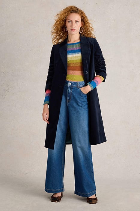 KAMILA VELVET COAT DARK NAVY 1