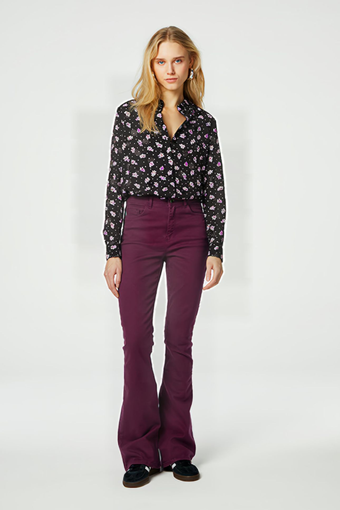 LOT BLOUSE BLACK/GRAPE 2