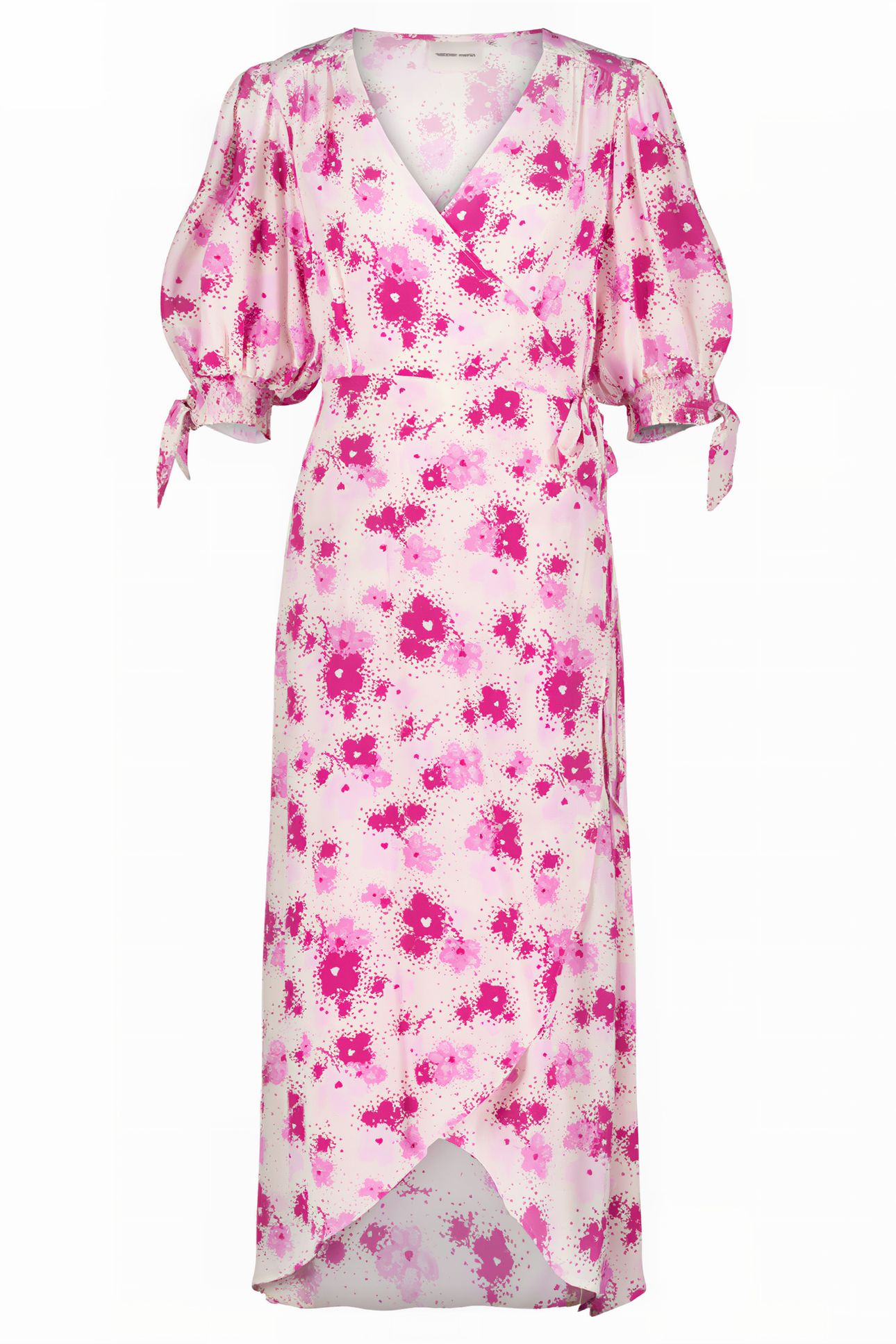 HANNAH DRESS HOT PINK/CREAM WHITE 3