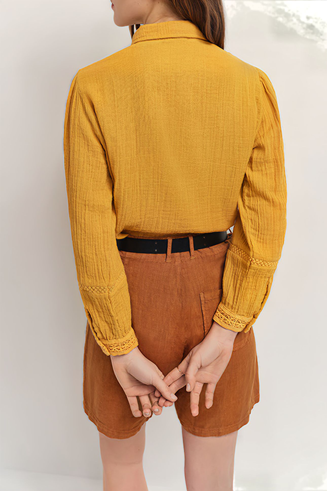 CHLOE - HONEY EMBROIDERED PLAID SHIRT 2