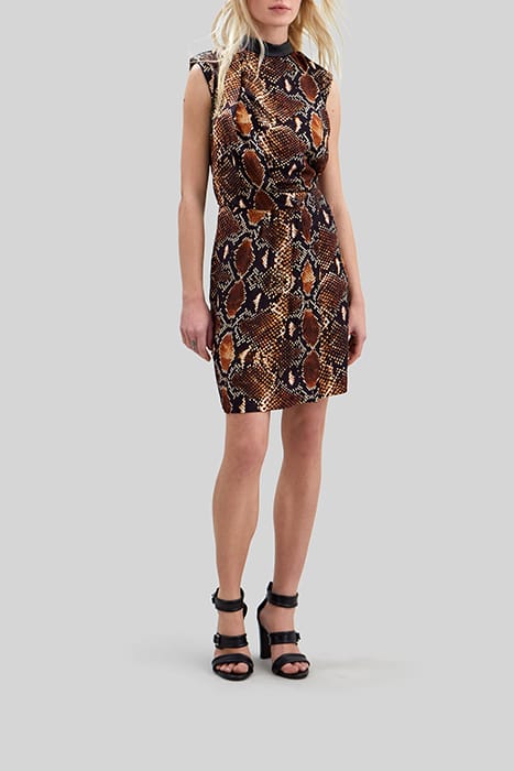 PURE EDITION–MAHOGANY DRESS WITH ROCK PYTHON PRINT 3