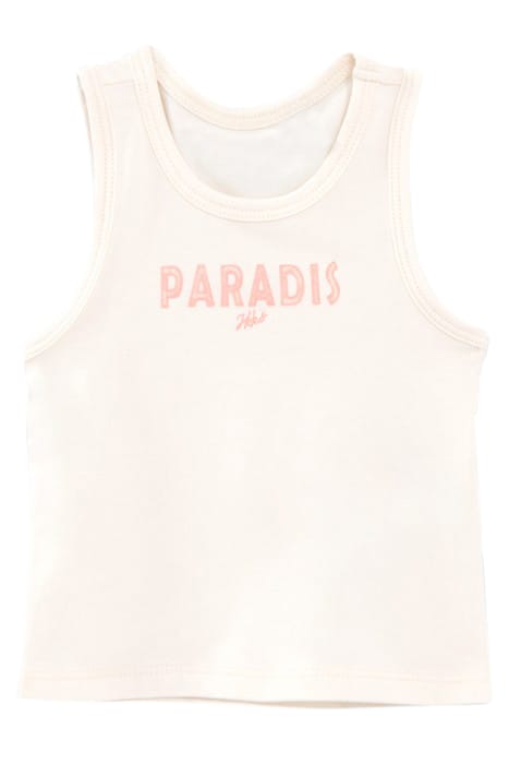 BABY GIRLS’ 2-IN-1 PEACH PRINT TOP AND ECRU VEST TOP 3